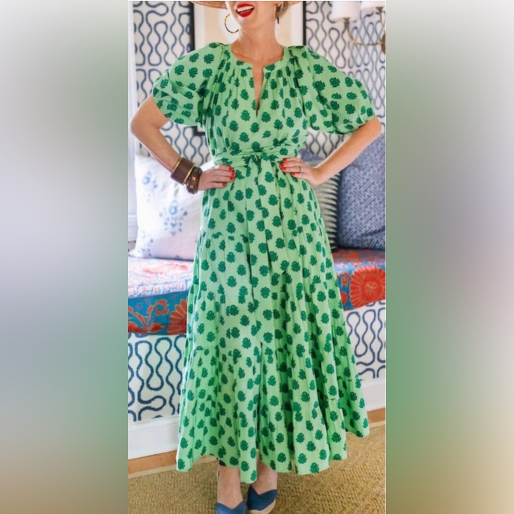 Printfresh Leafy Green Maxi Dress